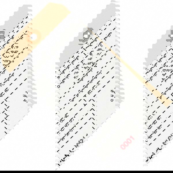 Blank Tag: 6-1/4'' High, Manila & White, Synthetic Paper